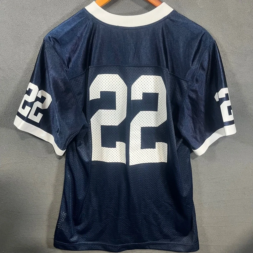 Nike Penn State Kids Navy Mesh Football Jersey #22 Size Large VTG Y2K